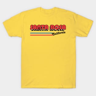 Santa Rosa, CA \/\/\/\ Retro Typography Design T-Shirt